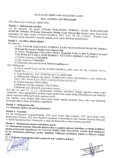 s&ouml;zleşme (hymed medikal) - K&uuml;tahya İli Kamu Hastaneleri Birliği