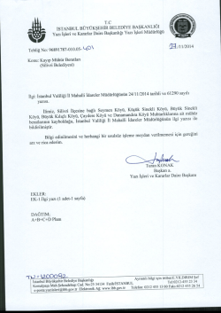 Tebliğ No-401 - İstanbul Büyükşehir Belediyesi