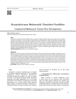 Konjonktivanın Melanositik T&uuml;m&ouml;rleri