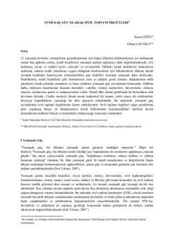 YUMUŞAK G&Uuml;&Ccedil; OLARAK SİVİL TOPLUM