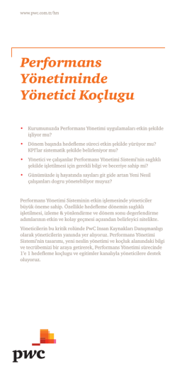 Performans Y&ouml;netiminde Y&ouml;netici Ko&ccedil;lugu