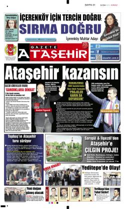 İ&Ccedil;ERENK&Ouml;Y İ&Ccedil;İN TERCİH DOĞRU: