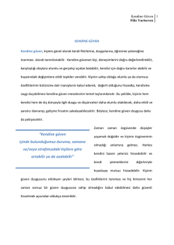 Kendine G&uuml;ven - İstanbul Bilgi &Uuml;niversitesi