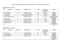 2013-2014 EĞİTİM-&Ouml;ĞRETİM YILI KURUMLARARASI YATAY