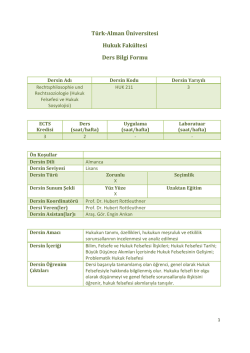 HUK 211 - T&uuml;rk-Alman &Uuml;niversitesi