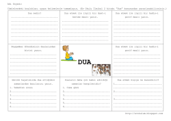 Ev Okulu İlmihal 2 kitabı &ldquo;Dua&rdquo; konusundan yararlanabilirsiniz