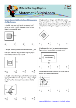 Geometri bilgilerini kullanarak bir olayın olma olasılığını hesaplar. 1