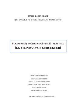 İLK YILINDA OSGB GER&Ccedil;EKLERİ