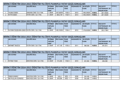 birinci &ouml;ğretim 2014-2015 &ouml;ğretim yılı &ouml;sys puanıyla yatay ge&ccedil;iş