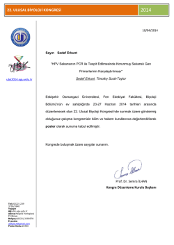 22. ULUSAL BİYOLOJİ KONGRESİ