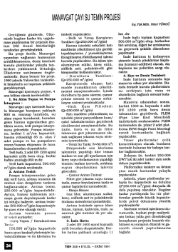 manavgat &ccedil;ayı su temin projesi