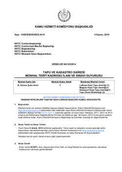 genelge 63 tapu ve kadastro - Kamu Hizmeti Komisyonu