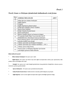 sicil lisans gerekli evrak formu