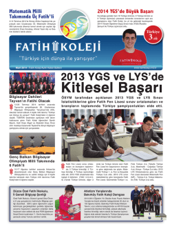 Kitlesel Başarı - Fatih Koleji Grafik Tasarım Grubu