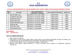 T.C. UFUK ÜNİVERSİTESİ