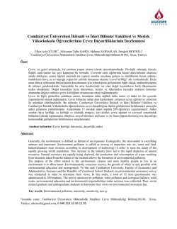 Cumhuriyet &Uuml;niversitesi İktisadi Ve İdari Bilimler