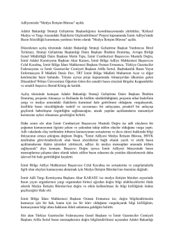 izmir adliyesi medya iletişim b&uuml;rosu a&ccedil;ıldı