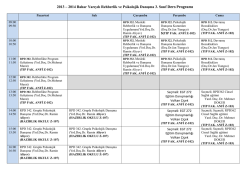 2013 &ndash; 2014 Bahar Yarıyılı Rehberlik ve Psikolojik Danışma 3. Sınıf