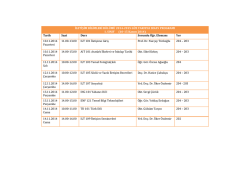 2014-15 G&uuml;z D&ouml;nemi İletişim Bilimleri B&ouml;l&uuml;m&uuml; Ara Sınav Programı