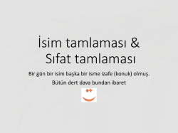 a&ouml;1-1 ders 9-10 isim ve sıfat tamlamaları