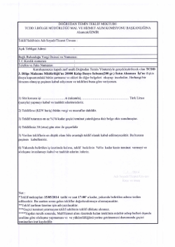 DOGRUDAN TEMIN TEKLIF MEKTUBU TCDD 3.BOLGE MODORL0