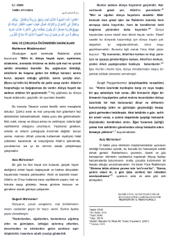 mal ve &ccedil;oklukla &ouml;v&uuml;nmenin sakıncaları