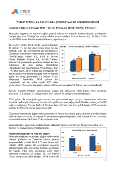 2014 1. Ceyrek Finansal Değerlendirmesi