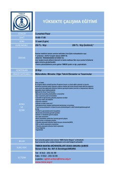y&uuml;ksekte &ccedil;alışma eğitimi - Makina M&uuml;hendisleri Odası