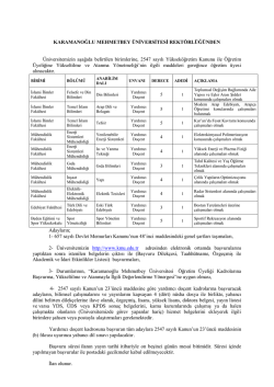 KARAMANOĞLU MEHMETBEY &Uuml;NİVERSİTESİ