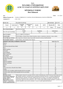 İletişim felsefesi - Halkla İlişkiler ve Tanıtım Lisans Tamamlama