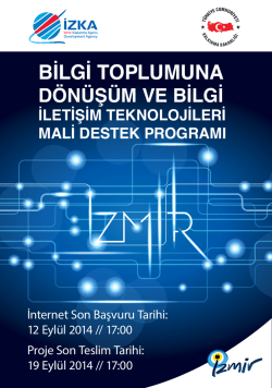 BİLGİ TOPLUMUNA - İzmir Kalkınma Ajansı
