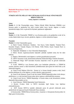 TBMM Başkanlığı Evrak Y&ouml;netmeliği
