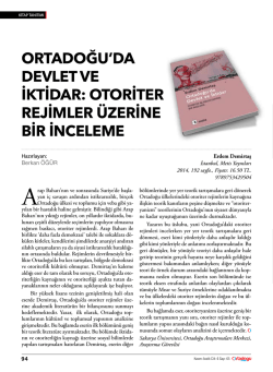 OTORİTER REjİMLER &Uuml;ZERİNE BİR İNCELEME
