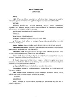 hizmet alımları genel şartnamesi