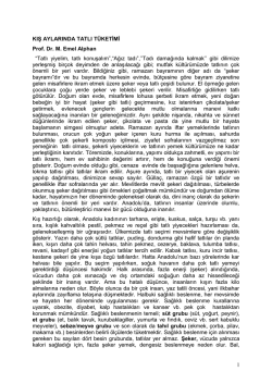 kış aylarında tatlı t&uuml;ketimi