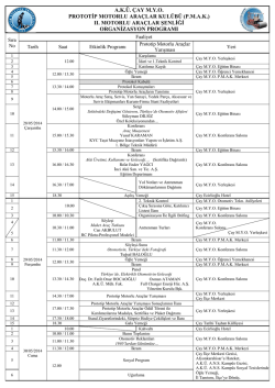 2014 akademik yılı pmak şenliği programı