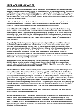 DEDE KORKUT HİKAYELERİ