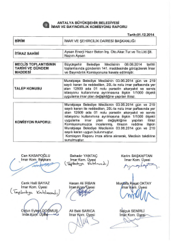 G&uuml;ndemin 52.Maddesi - Antalya Belediyesi