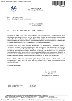 Büyükşehir sınırları ve harcırah yeni durum