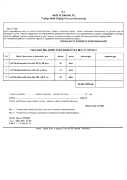 T.C. SAĞLIK BAKANLIĞI T&uuml;rkiye Halk Sağlığı Kurumu Başkanlığı