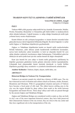 trabzon kent i&ccedil;i ulaşımında tarih&icirc; k&ouml;pr&uuml;ler