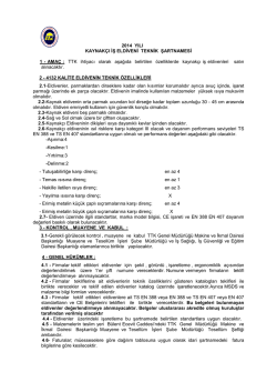 2014 YILI KAYNAK&Ccedil;I İŞ ELDİVENİ TEKNİK ŞARTNAMESİ 1