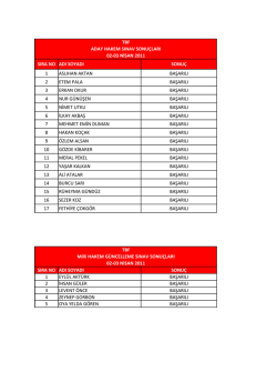 Kurs Sonu&ccedil;ları