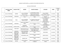 2014 yılı camiler ve din görevlileri haftası etkinlikleri listesi