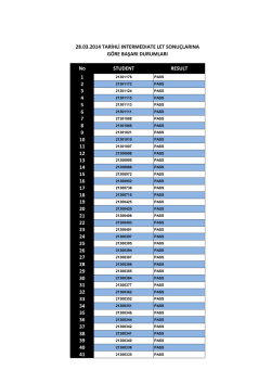 No STUDENT RESULT 1 2 3 4 5 6 7 8 9 10 11 12 13 14 15 16 17 18
