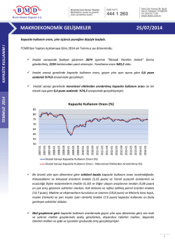 2011 ıv. çeyrek strateji raporu makroekonomik gelişmeler 25/07/2014