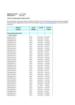 Sirk&uuml;ler 2014-044 - TAHVİL VE BONOLARIN BORSA RAYİCİ