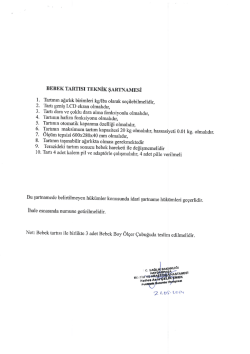 BEBEK TARTIsI TEKNİK ŞARTNAMESİ