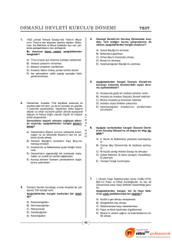 osmanlı devleti kuruluş d&ouml;nemi