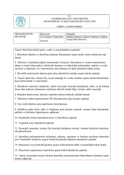 Taşınır Mal İşleri - Yıldırım Beyazıt &Uuml;niversitesi
